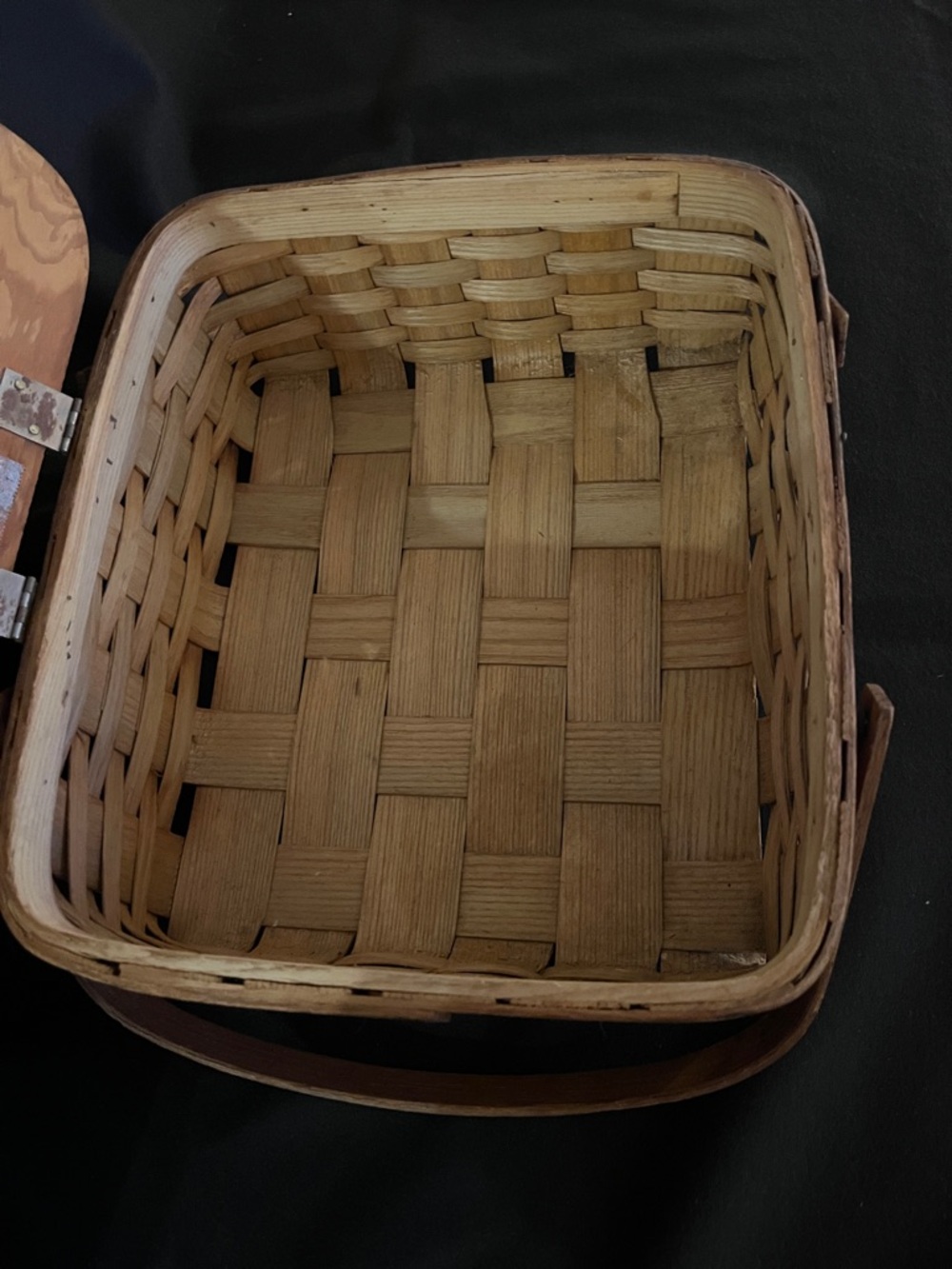 Antique Splitwood Pie Basket / Picnic Basket - Picture 10 of 11